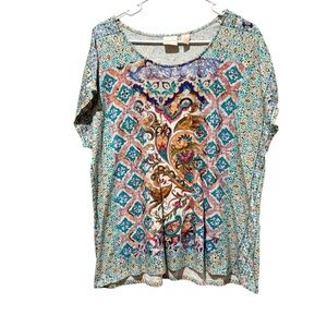 Colorful Patterned Women's Top